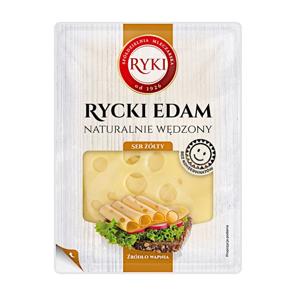 Ser plastry rycki edam wędzony 135g ryki