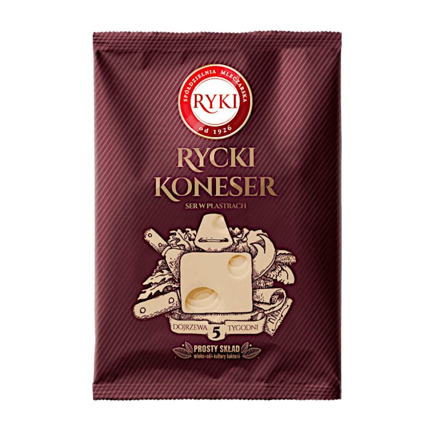 Ser plastry rycki koneser prosty skład 125g ryki