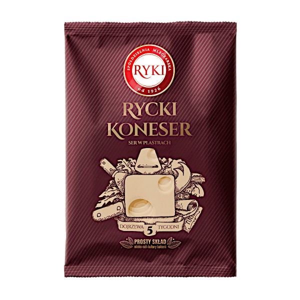 Ser plastry rycki koneser prosty skład 125g ryki