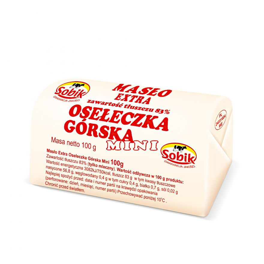 Sobik masło ekstra osełka g&oacute;rska mini 100g