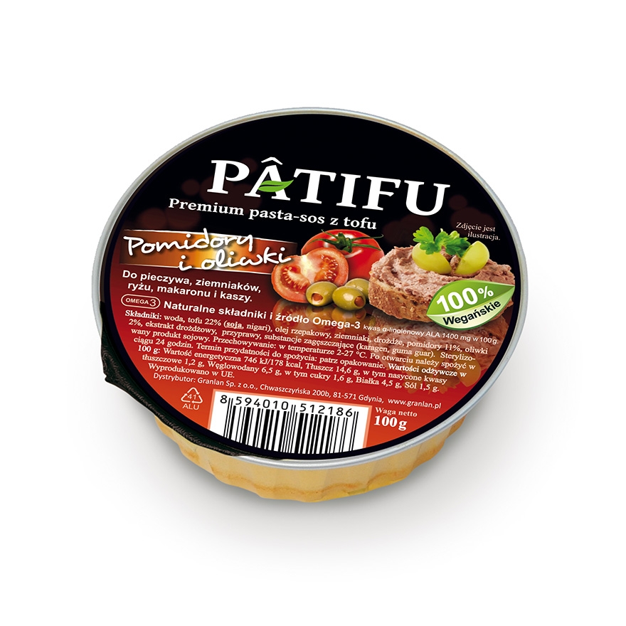 Pasta Patifu pomidory i oliwki 100g