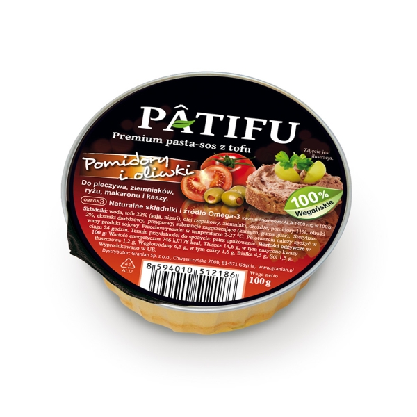 Pasta Patifu pomidory i oliwki 100g