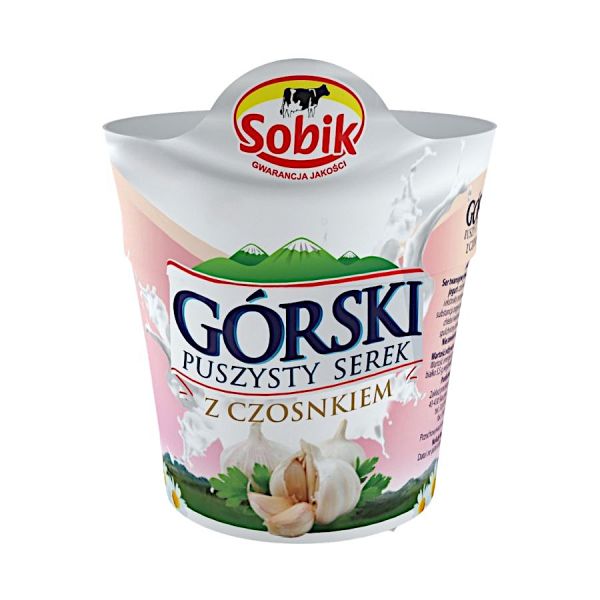 Sobik górski puszysty serek z czosnkiem